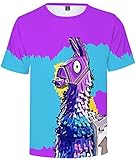Fnite T-Shirts | Compression Tshirts | 3D Print Funny Tshirts (Llama XS)