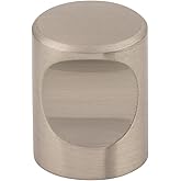 Top Knobs M579 Nouveau II Collection 3/4" Indent Knob, Brushed Satin Nickel