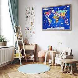 World Map Puzzle, Floor Puzzles for Kids Ages