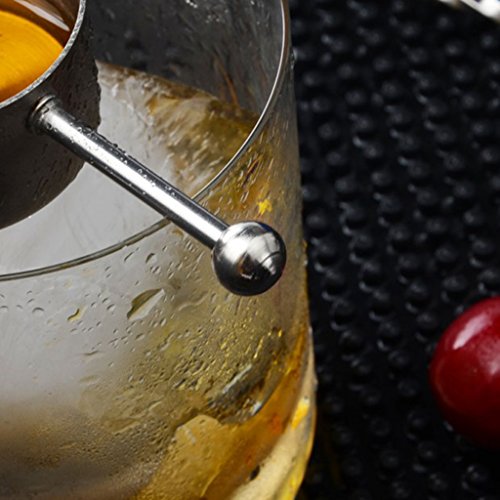 Blesiya Jigger Drinks Spirit Measure Cup Cocktail Wine Bar Party Whiskey Mixing Measuring Cup, Stainless Steel, 30ml