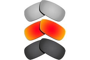 Black&Silver&Orange Red Mirrored Replacement Lenses for Oakley Square Wire 2.0 NEW 2014 OO4075 Polarized