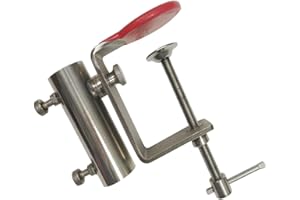 JINHAN Outdoor Umbrella Holder | Stainless Steel Umbrella Clamp | Attach to Railing, Fence, Bleachers, Benches, Tailgates and More
