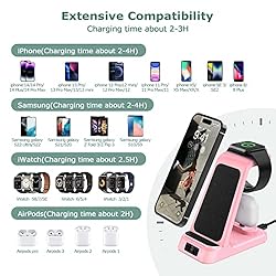 DDUAN Wireless Charging Station, 3 in 1 Fast