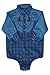 Baby Toddler Western Blue Plaid Cowboy Bodysuit Shirt (0-6 Months)