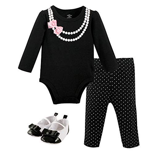 Little Treasure Unisex Baby Cotton Bodysuit, Pant and Shoe Set