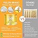 【Lemon Essential Oil】Yeelen Wax Warmer Hair Removal Waxing Kit with Essential Hard Wax Beans 10.58oz and 10 Wax Applicator Sticks At-home Waxing