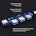 USB 3.0 Hub RSHTECH Aluminum 4 Port Ultra Slim USB 3.0 Data Hub Splitter Portable USB Port Expander for Laptop and PC (Silver)
