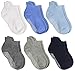 Aminson Anti Slip Non Skid Ankle Socks With Grips for Baby Toddler Kids Boys Girls