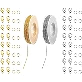 20 Feet Necklace Chains for Jewelry Making, Metal Chain by The Roll with Lobster Clasps and Jump Rings, Silver and Gold Plated Extender Chains for DIY Craft Supplies, Earrings, Bracelets