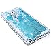 Samsung Galaxy Note 3 Case-Yerwal Creative Design Transparent Flowing Bling Glitter Quicksand Stars Hard Plastic Transparent Case Cover for Samsung Galaxy Note 3(Blue)