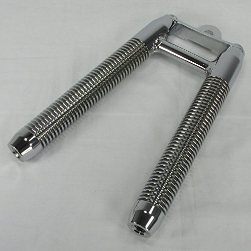 Finned Billet Oil V-Cooler for MOST Harley Models WITH DOWNTUBE MOUNTS Clamps - Fits 1-3/8" OD Downtubes - Chrome Finish - Motorcycle Custom Chopper Bobber