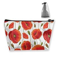 YOUNGSSDD Cosmetic Bag Makeup Bag - Bathroom - Storage (Floral Pattern of Poppy Flowers)