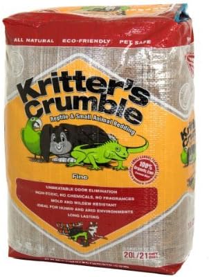 Kritter's Crumble All Natural Coconut Husk Fiber Reptile Substrate and Small Animal Bedding - Fine, 21 quarts by Kitty Crumble