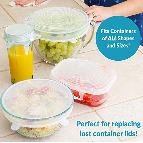 4 Silicone+Stretch+Lids+12+Pack+Stretchable