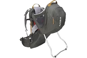 Kelty Journey PerfectFit Child Carrier Backpack, Adjustable Suspension with Hipbelt, 5 Point Safety Harness, Large Zippered Mesh Pockets (Dark Shadow)