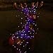 8 Modes Solar String Lights, Satu Brown 39ft 100 LED Solar String Fairy Waterproof Decorative Lights for Home, Garden, Patio, Yard, Christmas Tree, Parties (purple)