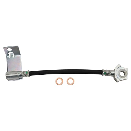 TRQ Rear Right Outer Brake Hose Passenger Side Compatible with 2005-2010 Ford F-250 Super Duty F-350 Super Duty