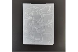 NZJ Happy Valentine's Day Heart Love Plastic Embossing Folders for Card Making Scrapbooking and Other Paper Crafts