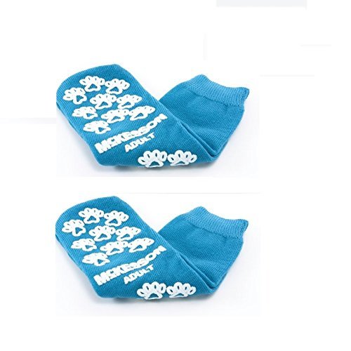 Slipper Socks McKesson Terries Adult Large Teal Above the Ankle by McKesson