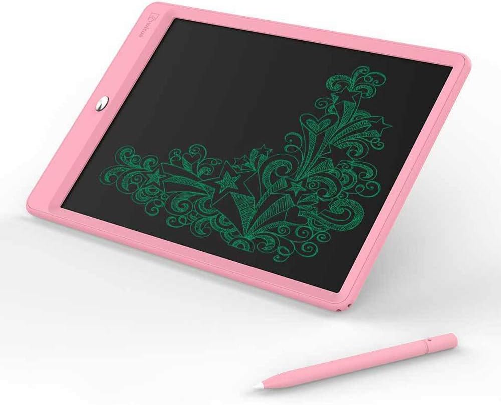 Chengjun for Wicue LCD Writing Tablet 10 Inch LCD Writing Tablet with One Click Function/Thick Lines for Painting & Calculating & Message Leave & Record red red