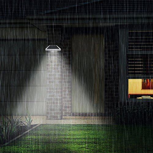 Lampe Solaire Jardin led sans fil, ICOCO 42 LED Etanche Luminaire Exterieur Détecteur de Mouvement avec Trois Modes Intelligents Eclairage Exterieur Solaire pour Jardin, Patio, Pont, Cour, Accueil, Dehors, Allée et Garage Comme Applique Ext