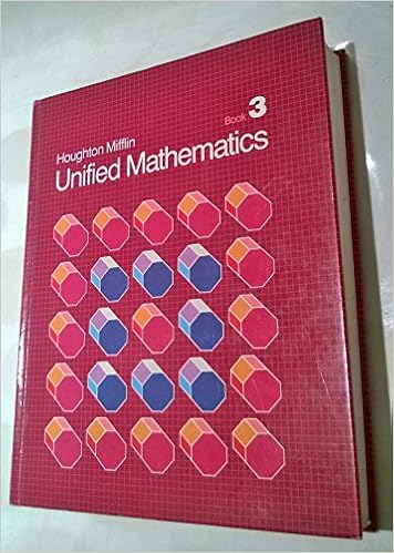 Houghton Mifflin Unified Mathematics Book 3 Gerald R Rising John A Graham John G Balzano Ja M Burt Alice M King 9780395550694 Books