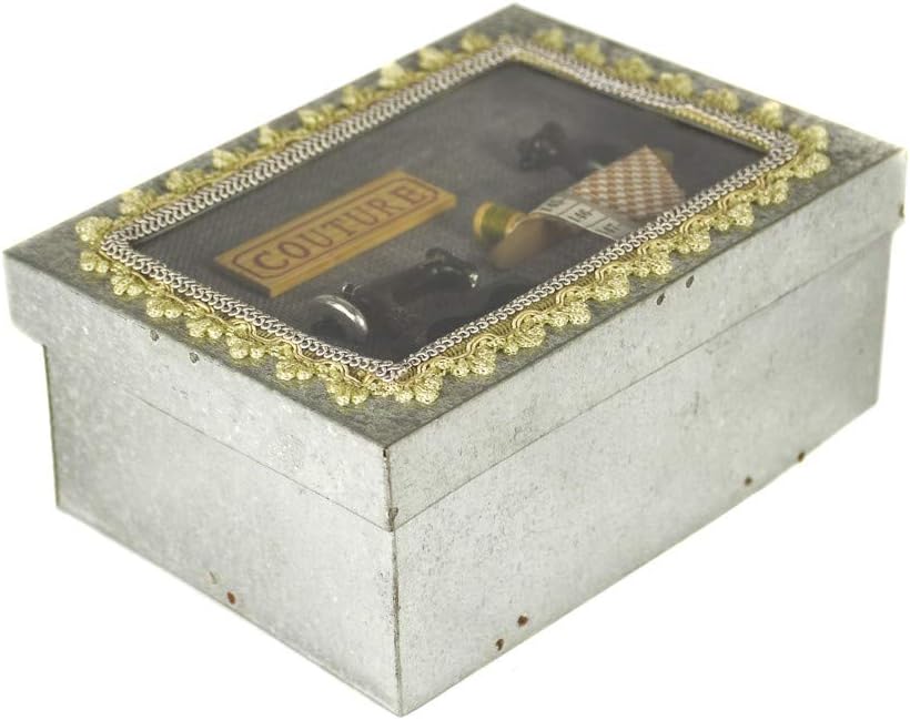 tapidecor Caja Metal COSTURERO Rectangular 20X15X9: Amazon.es: Hogar