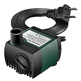 Homasy Upgraded 80 GPH (300L/H, 4W) Submersible Water Pump, 48 Hours Dry Burning Ultra Quiet Water Pump with 5.9ft (1.8m) Power Cord