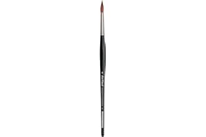 DA VINCI BRUSHES da Vinci Watercolor Series 36 Paint Brush, Round Russian Red Sable with Black Handle, Size 8