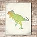 Dinosaur Bedroom Wall Art Prints (Set of 4) - Unframed - 8x10s | Fun and Educational Prehistoric Decor for Kids' Room | Wall Decor for Boys and Girls Bedrooms or Nurseries | Bathroom Wall Decor