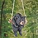 Collections Etc Swinging Black Bear Woodland Animal Hanging Garden Decoration