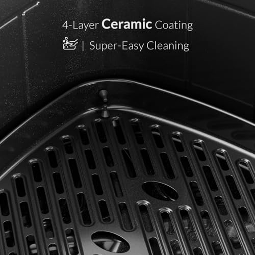 Feller Germany Air Fryer 1600 W, Large 5.5L Cap., Xcyclone-Tech, 4x Non-Stick Ceramic Coating,10 Cooking Functions, Touch Panel, Cool-Touch+Interior Lightning, AFR550, 2Y Guarantee-UAE Version (White)