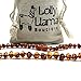 Baltic Amber Teething Necklace for Babies (Unisex) Drooling & Teething Pain Relief for Baby- Certified Genuine Baltic Amber - Cognac Baroque