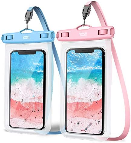2枚セットyosh スマホ 防水ケース Ipx8認定 完全保護 密封 お風呂用 最大7 0インチ対応 Iphone 12mini 12シリーズ 11 Pro Max X Xr Xs 7 温泉適用 Androidに対応 プール 釣り 風呂 タッチ可 雪 水泳 ピンク 潜水 撮影 海 メーカー直売 雨