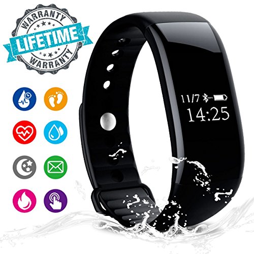 MULKSUL Fitness Tracker, Activity Tracker Watch with Blood Pressure Detection, Waterproof Smart Fitness Band with Step Counter, Calorie Counter, Pedometer Watch for Kids Women and Men, Android iOS