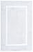 Pinzon Luxury Banded Bath Mat, White