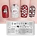 BORN PRETTY Rectangle Stamping Plate Love Valentine's Day Pattern Nail Art Plate 5 Pieces