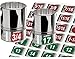 Chrome Socket Labels - (Green Edition) tough chrome foil tool decals, great for mechanics & homeowners, Socket Set stickers that fit all brands of fine tools