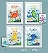 Ocean Bathroom Art Prints (Set of 4) (Unframed) 8x10 - Underwater Bathroom Wall Art Prints Children's Underwater Bathroom Ocean Theme Bathroom Wall Art 8x10 (Brush Flush Hang & Wash)