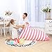 Aubliss Stuffed Animal Storage Bean Bag Chair - Plush Animal Toy Organizer for Kids, Girls and Children | Extra Large | 23 Inch Long YKK Zipper | Premium Cotton Canvas
