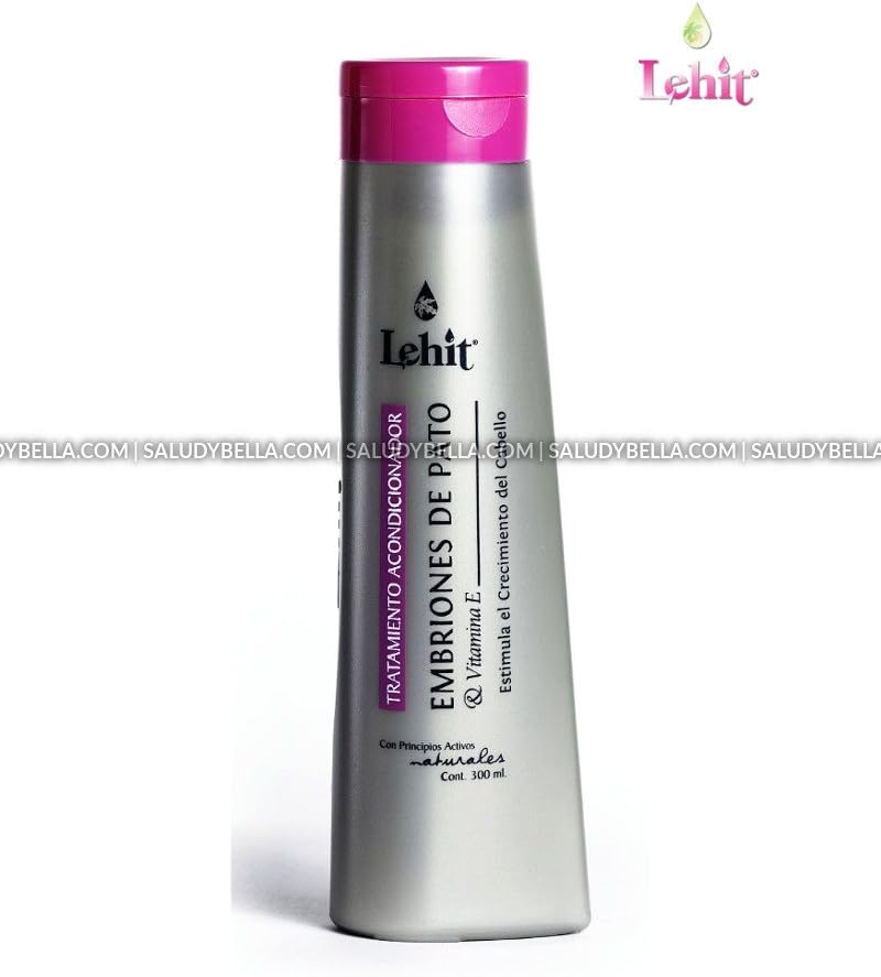 Lehit Embriones de Pato Tratamiento Acondicionador & Vit E Estimula el Crecimiento del Cabello Con Principios activos Naturales | Duck embryos 10.1oz-300ml