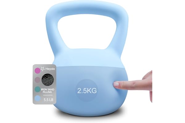 Heyolo Soft Kettlebell Anti Slip Hand Kettlebell Weights PVC Strength Training Kettlebells for Home Workouts Soft Vinyl Kettl