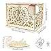 Angela&Alex Wedding Card Box, DIY Gift Card Boxes with Lock and Card Sign Wooden Hollow Decorative Boxes Holder for Reception Weddings Baby Showers Birthdays Graduations Party Decorations