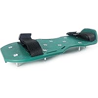 QWORK Gunite Spiked Shoes with 3/4” Short Spikes Perfect for Epoxy Floor, Overlays, Cover Installation, Green Color (Pair)