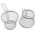 Stainless Steel Deep Fry Basket Round Wire Mesh Fruit Strainer With Long Handle Frying Cooking Oil Strainer Colander Sifter Sieve