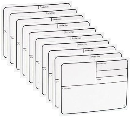 10 x Adam Hall 88001 Tour Label, selbstklebend weiß 177 x 127 mm - Beschriftungs Produktions Schild, Pruduction Plate Tourlab