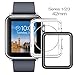 Apple Watch Case 42mm, Apple Watch Screen Protector 42mm, iWatch Case, Ultra Thin Clear TPU Cover + Full Coverage Scratch Proof Glass Screen Film for Apple iWatch 42mm Series 1/2/3
