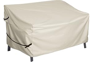 Porch Shield Waterproof Outdoor Bench Sofa Cover – Patio 2 Seater Loveseat Cover 56W x 31D x 33H inch, Beige