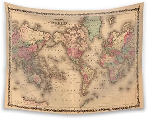 Wall Tapestry Hanging,Map Of CAIRO Print Art Wall Hanging for Bedroom Living Room Dorm,40" H X 60" W Inches