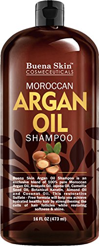 UPC 780347337006, Premium Argan Oil Shampoo with Keratin, Jojoba, Avocado, Almond, Camellia Seed, and Coconut - Sulfate Free - All Natural Shampoo Safe For All Hair Types Including Color Treated Hair - 16 oz.